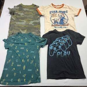 Lot of 9 Boys Graphic T-Shirts & Button Down Size 6-8